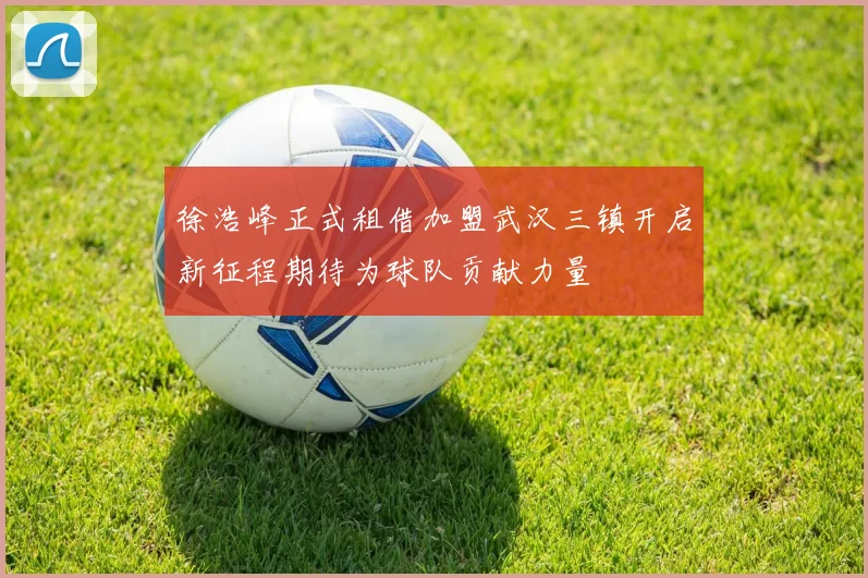 徐浩峰正式租借加盟武汉三镇开启新征程期待为球队贡献力量